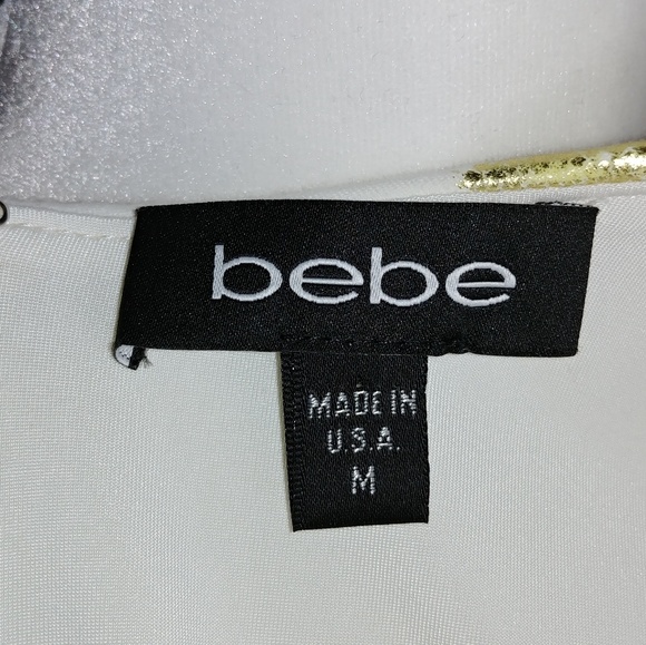 Bebe Ethereal Girl Sleeveless V-neck Peplum Dress - Picture 7 of 8